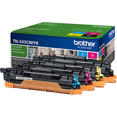 Brother TN-243 Toner Cartridge Value Pack CMYK (1,000 Pages)