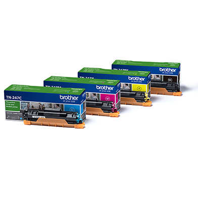 Brother BROTN247VAL TN-247 Toner Cartridge Value Pack CMY (2.3K Pages) K (3K Pages)