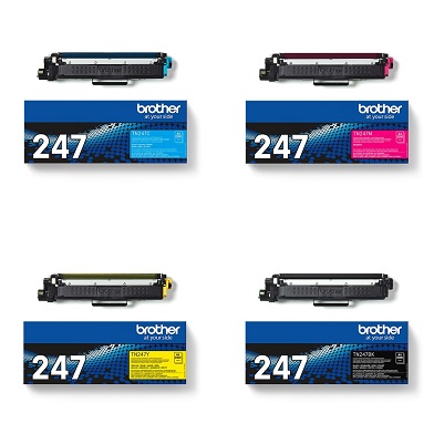 Brother  TN-247 Toner Cartridge Value Pack CMY (2.3K Pages) K (3K Pages)