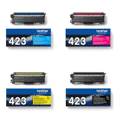 Brother  TN-423 Toner Rainbow Pack CMY (4,000 Pages) K (6,500 Pages)