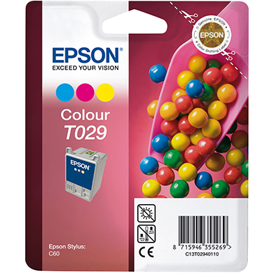 Epson C13T02940110 T029 CMY Ink Cartridge Multipack (380 Pages)