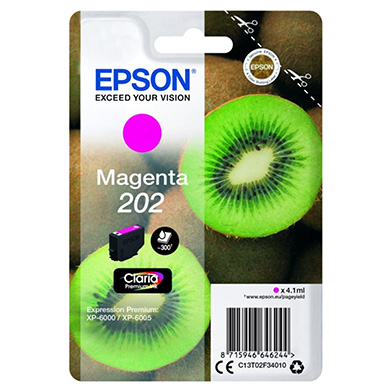 Epson C13T02F34010 202 Claria Premium Magenta Ink Cartridge (300 Pages)