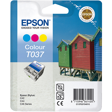 Epson C13T03704010 T037 CMY Ink Cartridge Multipack (180 Pages)