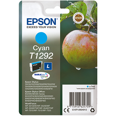 Epson C13T12924012 T1292 Cyan Ink Cartridge (7ml)