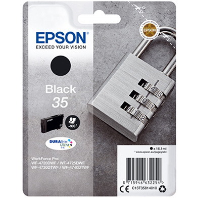 Epson C13T35814010 35 Black DURABrite Ultra Ink Cartridge (900 Pages)