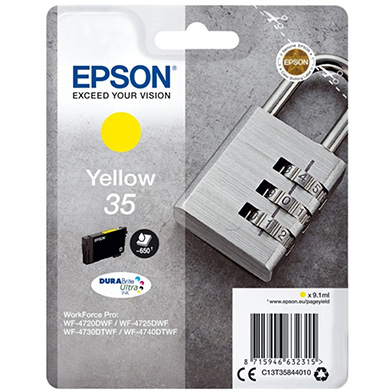 Epson C13T35844010 35 Yellow DURABrite Ultra Ink Cartridge (650 Pages)