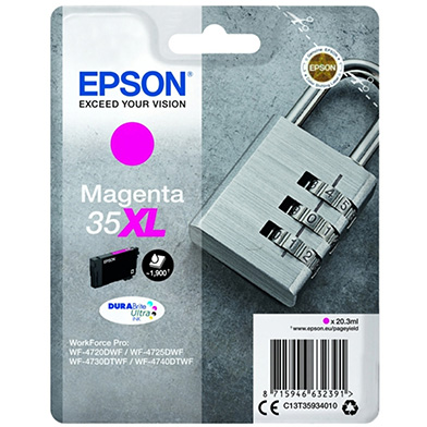Epson C13T35934010 35XL Magenta DURABrite Ultra Ink Cartridge (1,900 Pages)