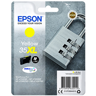 Epson C13T35944010 35XL Yellow DURABrite Ultra Ink Cartridge (1,900 Pages)