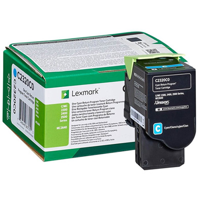 Lexmark C2320C0 Cyan Return Programme Toner Cartridge (1,000 Pages)