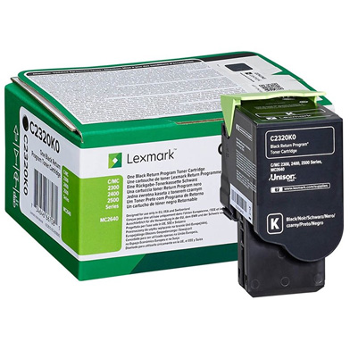 Lexmark C2320K0 Black Return Programme Toner Cartridge (1,000 Pages)