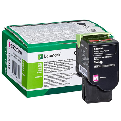 Lexmark C2320M0 Magenta Return Programme Toner Cartridge (1,000 Pages)
