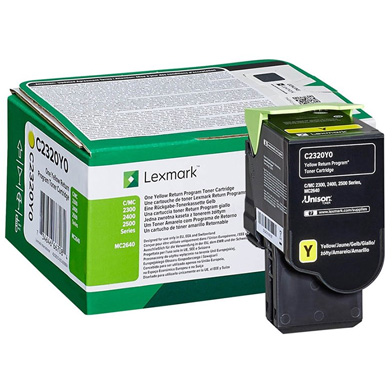 Lexmark C2320Y0 Yellow Return Programme Toner Cartridge (1,000 Pages)