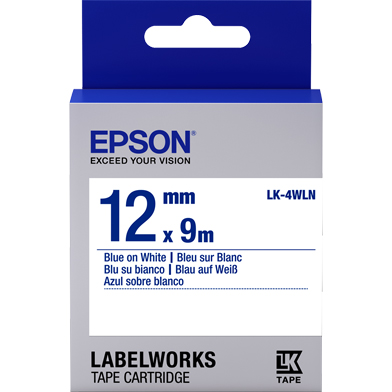 Epson C53S654022 LK-4WLN Standard Label Cartridge (Blue/White) (12mm x 9m)