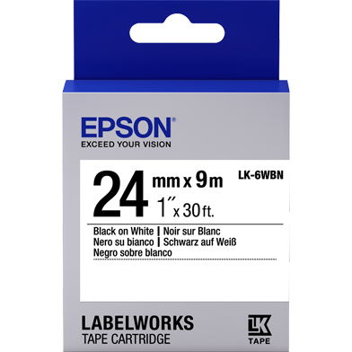 Epson C53S656006 LK-6WBN Standard Label Cartridge (Black/White) (24mm x 9m)