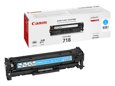 Canon 2661B002AA Cyan 718 Toner Cartridge (2,900 Pages)