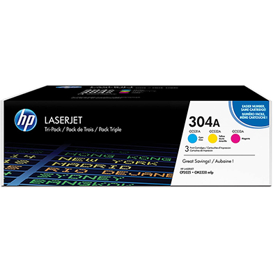 HP 304A Tri-Pack Toner Cartridges CMY (2,800 Pages)