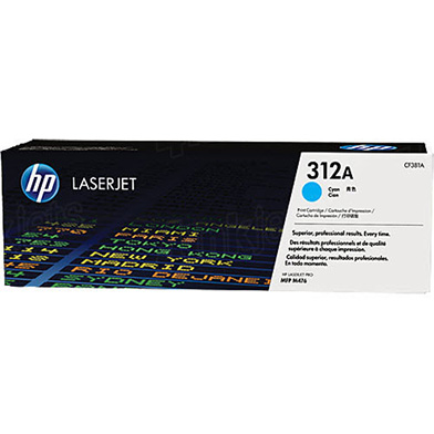 HP CF381A 312A Cyan Toner Cartridge (2,700 Pages)