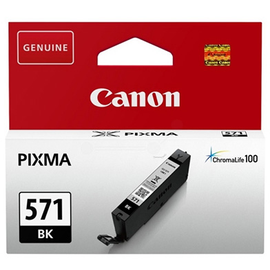 Canon 0385C001AA CLI-571BK Black Ink Cartridge (398 Pages)