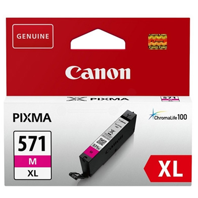 Canon 0333C001AA CLI-571XL High Yield Magenta Ink Cartridge (400 Pages)