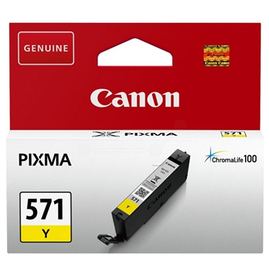 Canon 0388C001AA CLI-571Y Yellow Ink Cartridge (161 Pages)