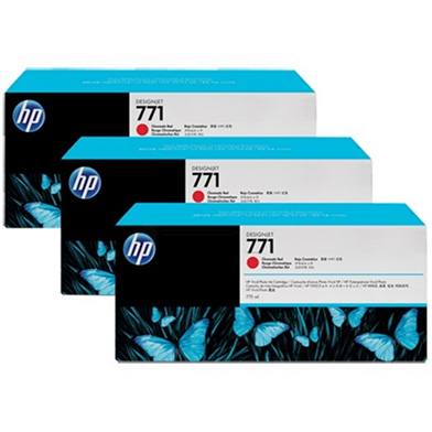 HP CR251A No. 771 Chromatic Red Ink Cartridge 775ml (3-Pack) for DesignJet Printers
