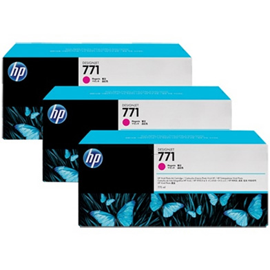 HP CR252A No. 771 Magenta Ink Cartridge 775ml (3-Pack) for DesignJet Printers