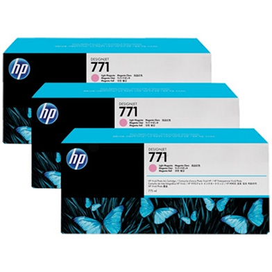 HP CR254A No. 771 Light Magenta Ink Cartridge 775ml (3-Pack) for DesignJet Printers