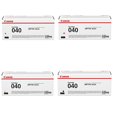 Canon 040 Toner Cartridge Value Pack CMY (5,400 Pages) K (6,300 Pages)