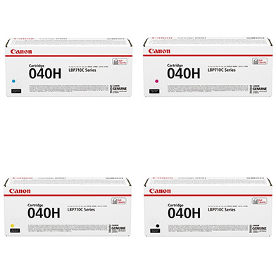 Canon  040H Toner Cartridge Value Pack CMY (10,000 Pages) K (12,500 Pages)