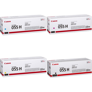 Canon  055H Toner Cartridge Value Pack CMY (5.9K Pages) K (7.6K Pages)