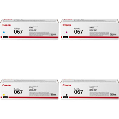 Canon 067 Toner Cartridge Value Pack CMY (1,250 Pages) K (1,350 Pages)