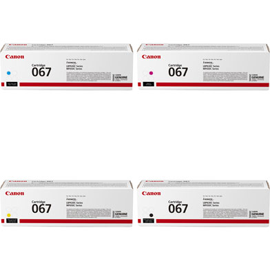 Canon  067 Toner Cartridge Value Pack CMY (1,250 Pages) K (1,350 Pages)