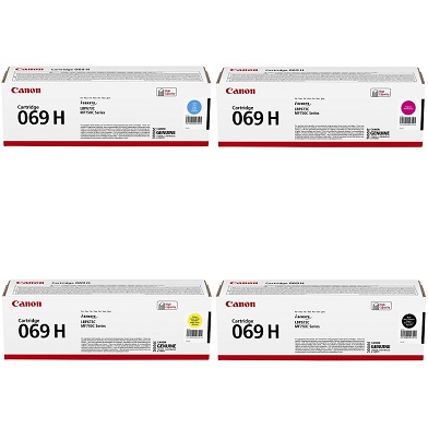 Canon  069H High Capacity Toner Cartridge Value Pack CMY (5,500 Pages) K (7,600 Pages)