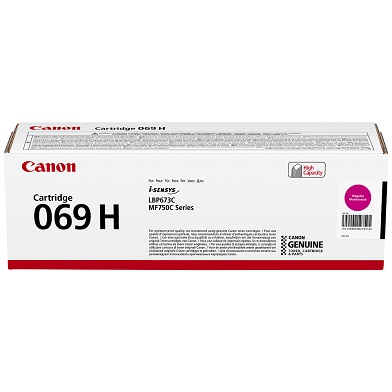 Canon 5096C002 069H High Capacity Magenta Toner Cartridge (5,500 Pages)