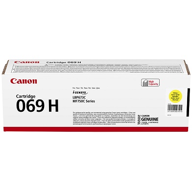Canon 5095C002 069H High Capacity Yellow Toner Cartridge (5,500 Pages)