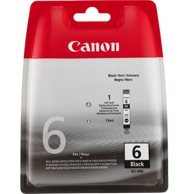 Canon BCI-6BK Black Ink Cartridge (2,000 Pages)