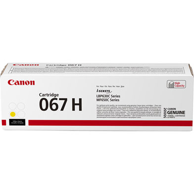 Canon 5103C002 067H High Capacity Yellow Toner Cartridge (2,350 Pages)