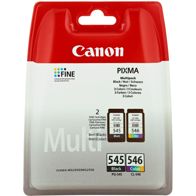 Canon 8287B005AA PG-545/CL-546 Ink Multipack CMYK (180 Pages)