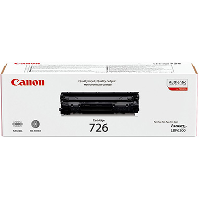 Canon 3483B002AA 726 Black Toner Cartridge (2,100 Pages)