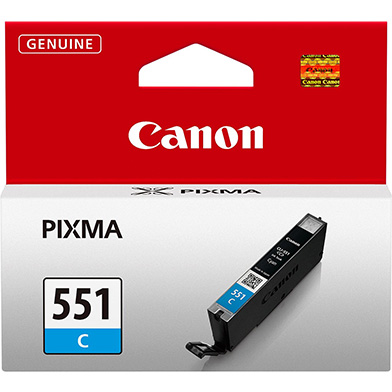 Canon 6509B001 CLI-551C Cyan Ink Cartridge (304 Pages)