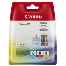 Canon 0621B026 CLI-8CMY 3 Colour Ink Cartridge Multipack CMY (420 Pages)