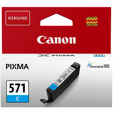 Canon 0386C001AA CLI-571C Cyan Ink Cartridge (173 Pages)