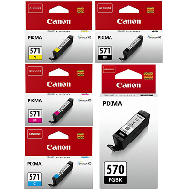 Canon  CLI-571 + PGI-570PGBK Ink Cartridge Value Pack