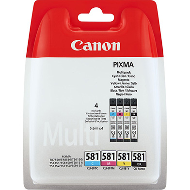 Canon CLI-581 CMYK Ink Cartridge Multi Pack
