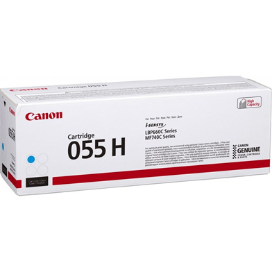 Canon 3019C002 055H Cyan Toner Cartridge (5,900 Pages)