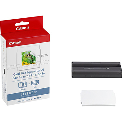 Canon 7429B001 KC-18IS Ink / Square Paper Set (18 Pages)
