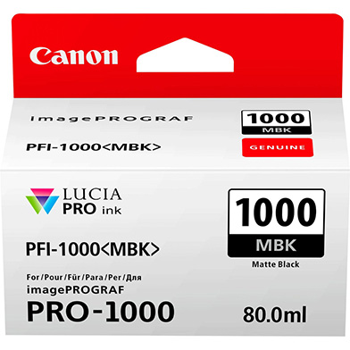 Canon 0545C001 PFI-1000MBK Matte Black Ink Cartridge (1600 Photos)