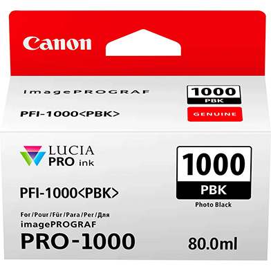 Canon 0546C001 PFI-1000PBK Photo Black Ink Cartridge (256 Photos)
