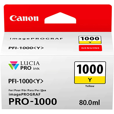 Canon 0549C001 PFI-1000Y Yellow Ink Cartridge (329 Photos)