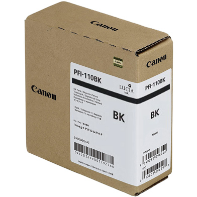 Canon 2364C001AA PFI-110BK Black Ink Cartridge (160ml)